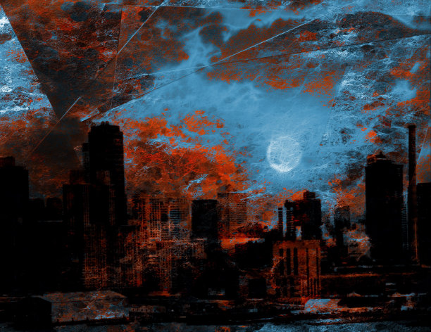 纽约海滨抽象图片下载