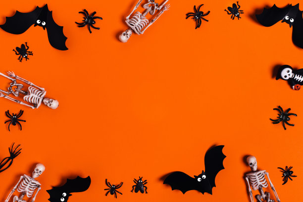 节日贺卡，万圣节恐怖故事。图片下载