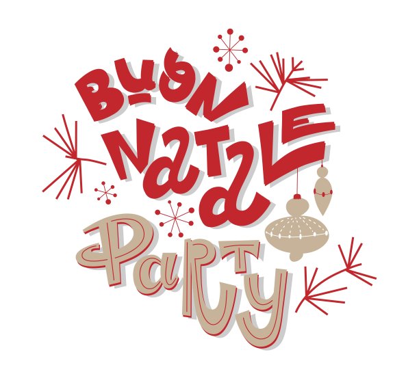 Buon Natale派对圣诞快乐意大利排版设计图片下载