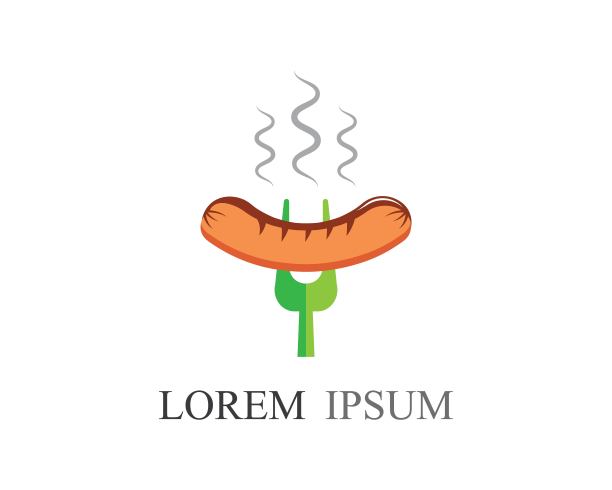 香肠符号矢量图标图片下载