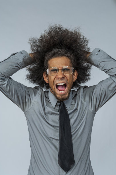 留着大爆炸头的古怪商人，在尖叫图片下载