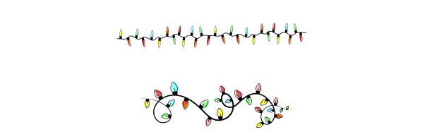 圣诞花环灯图片下载