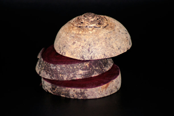 甜菜根块茎暴露在黑色背景上图片下载