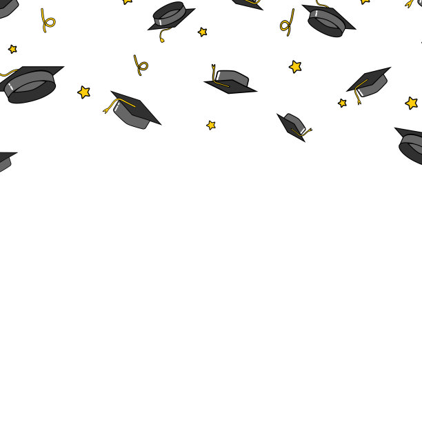 毕业帽纸屑图片下载