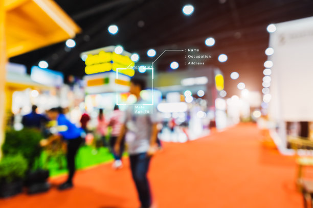 AI(人工智能)和人脸识别的概念图片下载