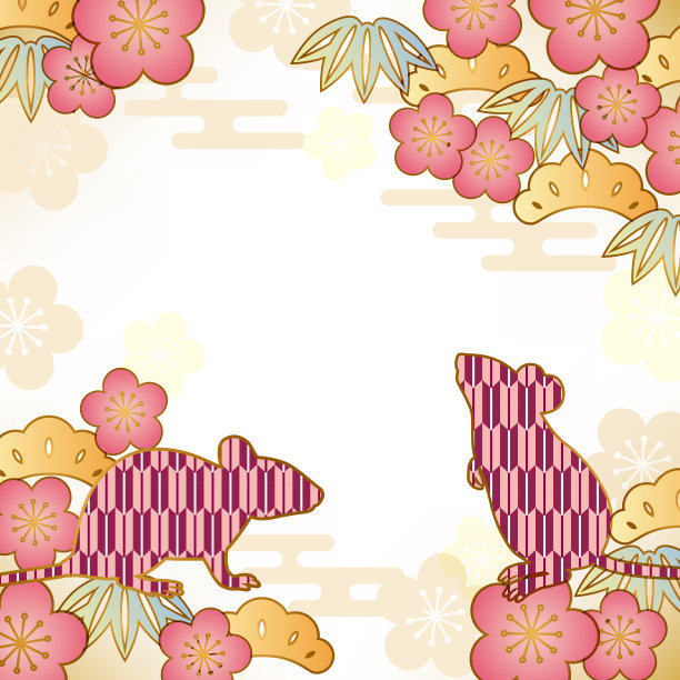 老鼠的背景插图素材图片