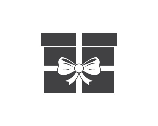 礼品盒标志矢量图标图片下载