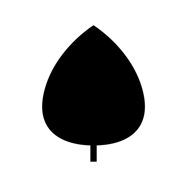 叶子图标，标志孤立在白色背景图片下载