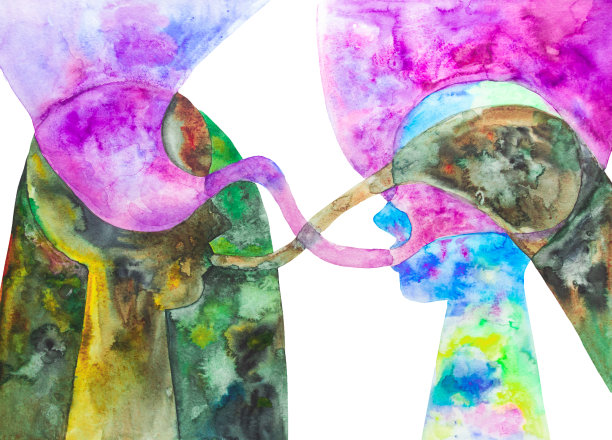 概念绘画交流。夫妇说。图片下载