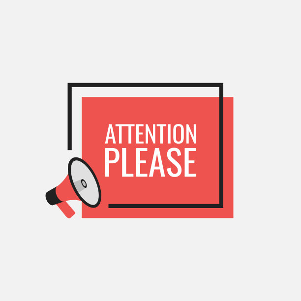 注意，请用扩音器吹泡泡。平的卡通风格。现代平面风格矢量插图图片下载