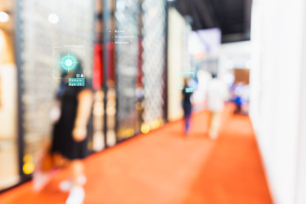 AI(人工智能)和人脸识别的概念图片下载