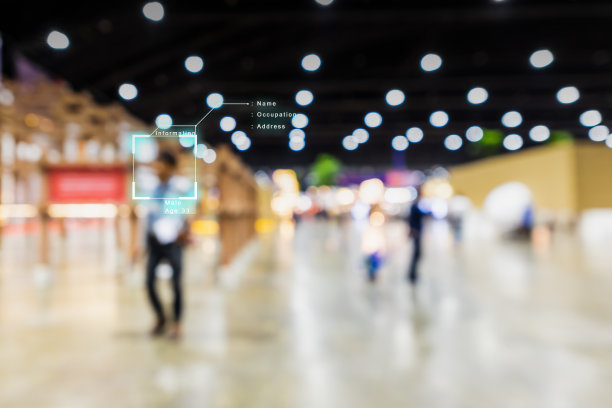 AI(人工智能)和人脸识别的概念图片下载