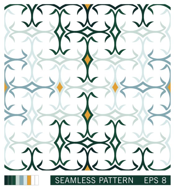 风格化的地中海民俗设计。人种点缀。向量无缝模式。图片下载