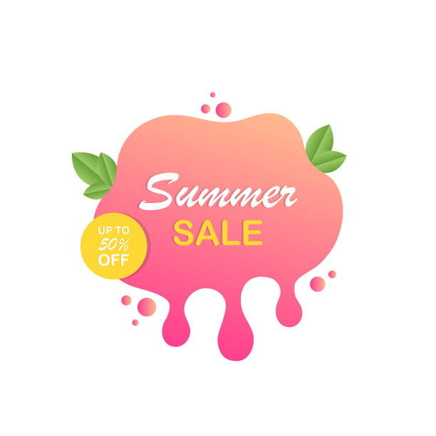 夏季销售标签图标为您的需要。现代的矢量图图片下载