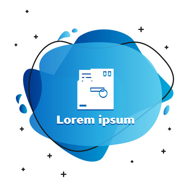 白色有序的信封图标孤立在白色背景上。电子邮件信息的字母符号。带有液体形状的抽象横幅。矢量图图片下载