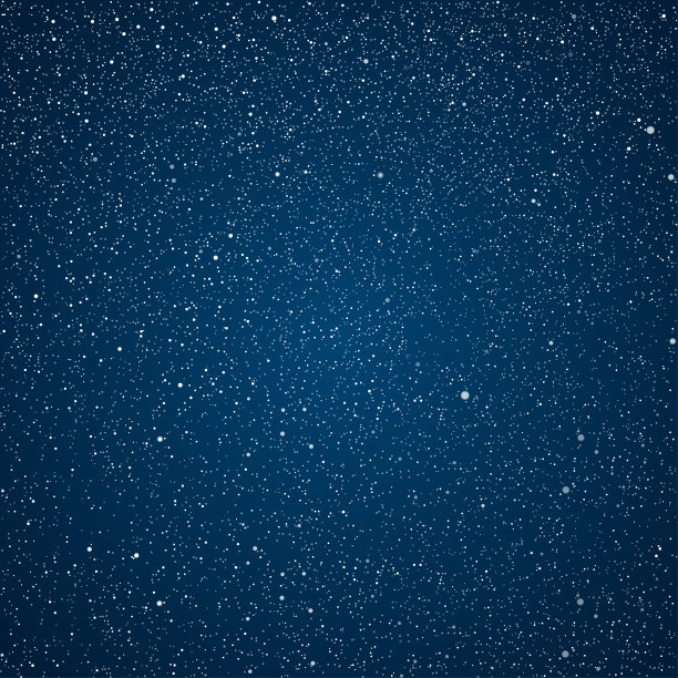 深蓝色夜空中明亮的星星。背景，旗帜矢量插图。图片下载