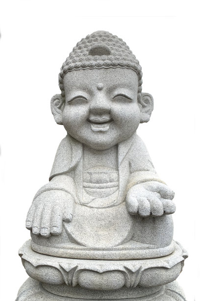 传统的古代佛像孤立白色背景图片下载