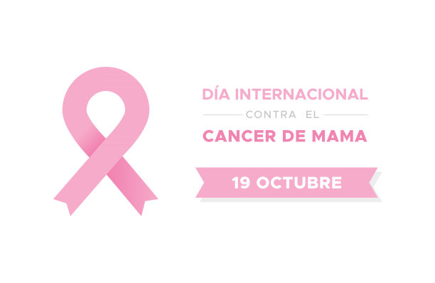 西班牙语的国际乳腺癌日。国际上反对母亲的癌症。矢量插图，平面设计图片下载