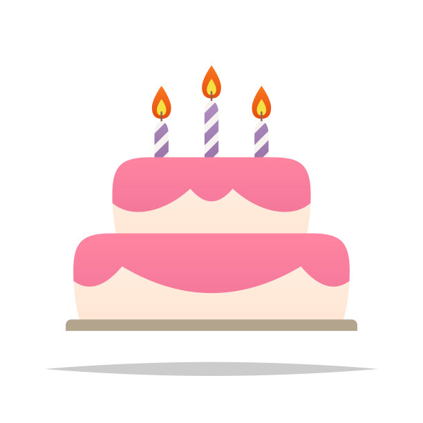生日蛋糕矢量孤立的插图图片下载
