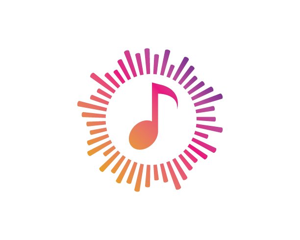 声波、脉冲线、均衡器和音效logo矢量图标图片下载