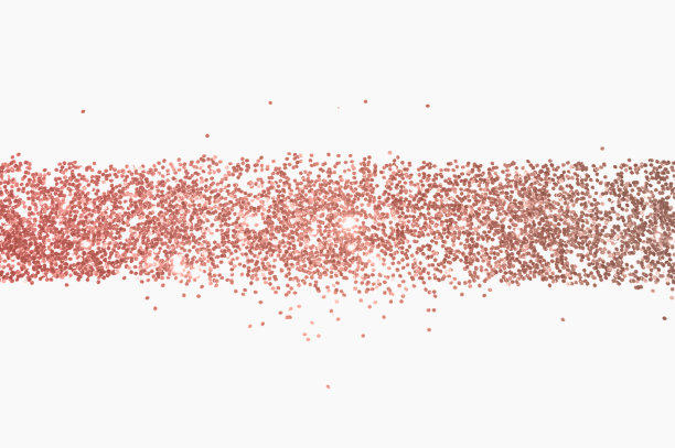 浅灰色背景上的玫瑰金色闪光图片下载