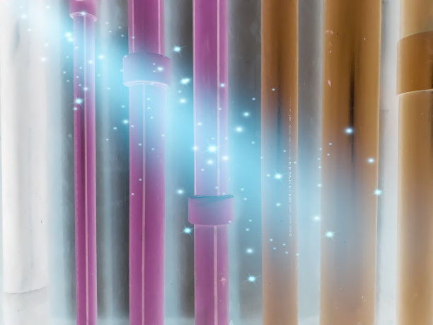 抽象、抽象的图像，图形操作技术的使用。工业工厂中管道和管道系统的结构图片下载