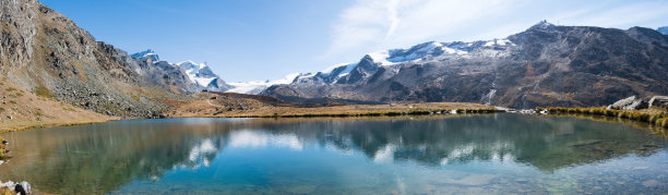 瑞士巴夏尔湖的倒影图片下载
