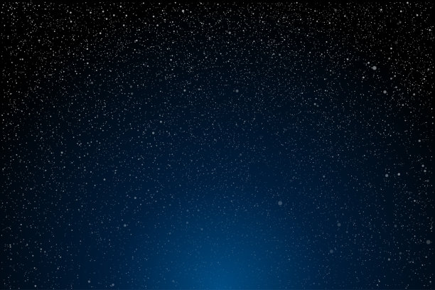 深蓝色夜空中明亮的星星。背景，旗帜矢量插图。图片下载