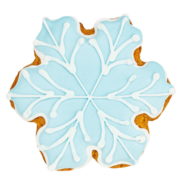 姜饼雪花在白色的背景，孤立。图片下载