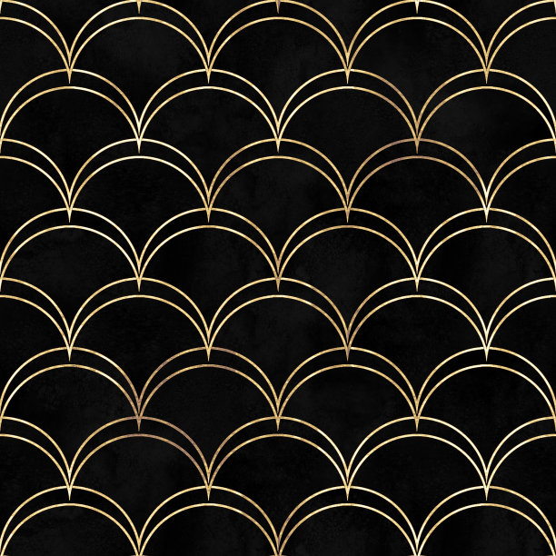 美人鱼鱼鳞波浪日本无缝图案图片下载