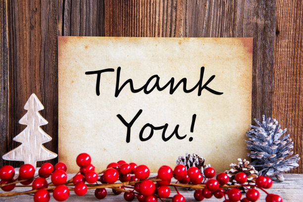 圣诞装饰，旧纸与谢谢图片下载