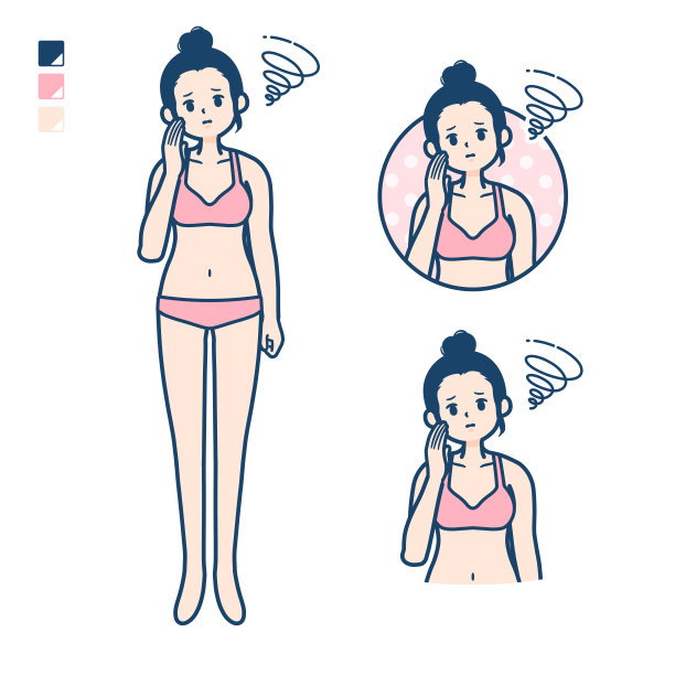 简单的内衣女人感到烦恼图片下载