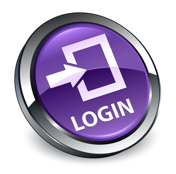 登录3d紫色圆形按钮图片下载