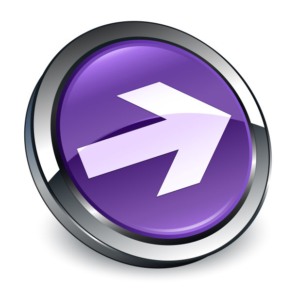 下一个箭头图标3d紫色圆形按钮图片下载