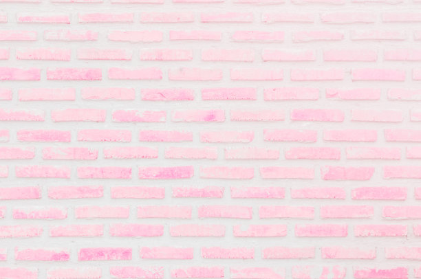 粉彩抽象派粉白砖墙纹理背景婚礼。砖砌或石雕可爱的地板，室内岩石老图案干净的混凝土网格不平的砖。图片下载