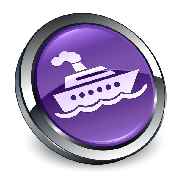邮轮图标3d紫色圆形按钮图片下载