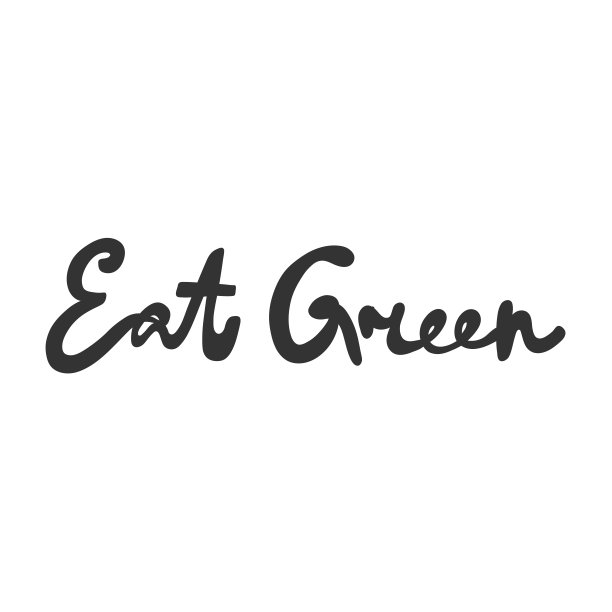 吃绿色的。绿色生态贴纸的社会媒体内容。矢量手绘插图设计。图片下载