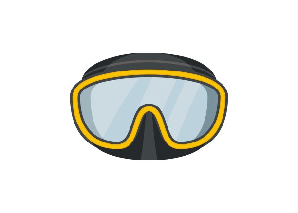 潜水镜。潜水镜。简单的说明。图片下载