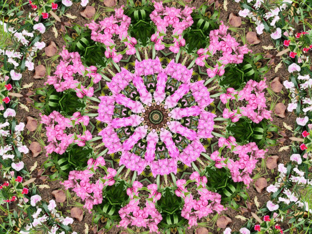 万花筒油画的叶子背景图片下载