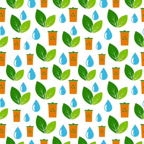 生态学、环境保护。无缝图案的包装纸，墙纸，网页背景和更多。矢量插图。EPS10。图片下载