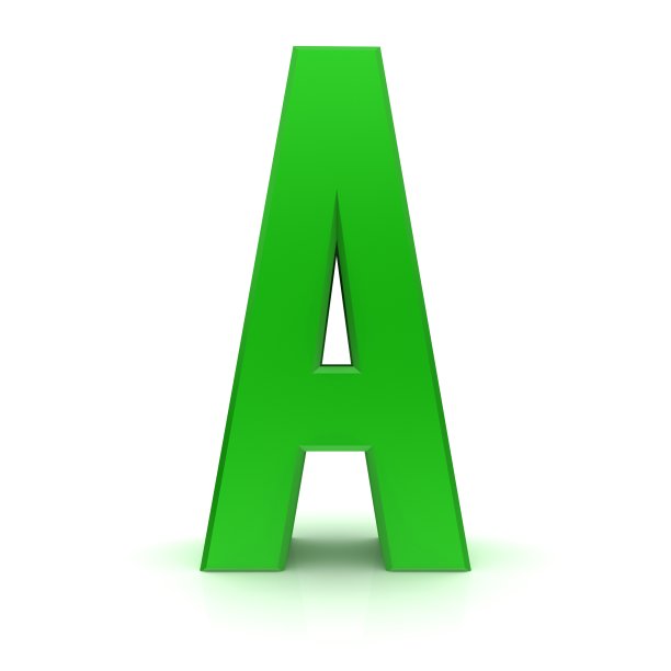 大写字母绿色字体3d渲染插图符号字符文本图形在白色背景上剪掉图片下载