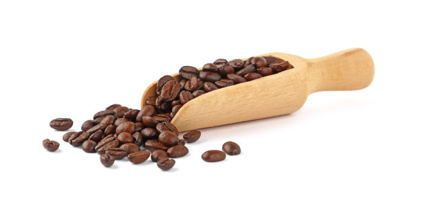 白面包上的烤咖啡豆图片下载