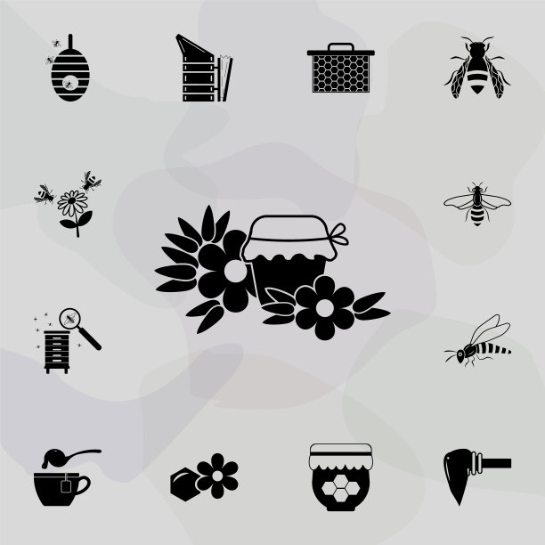 有机蜂蜜图标。通用集养蜂网站设计开发，应用程序开发图片下载