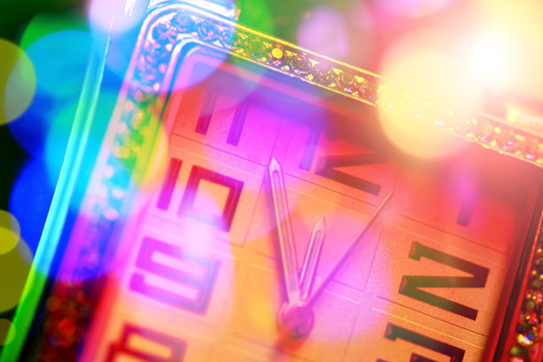 新年-午夜与时钟图片下载