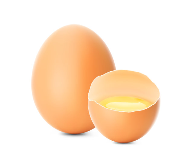 新鲜的棕色鸡蛋。图片下载