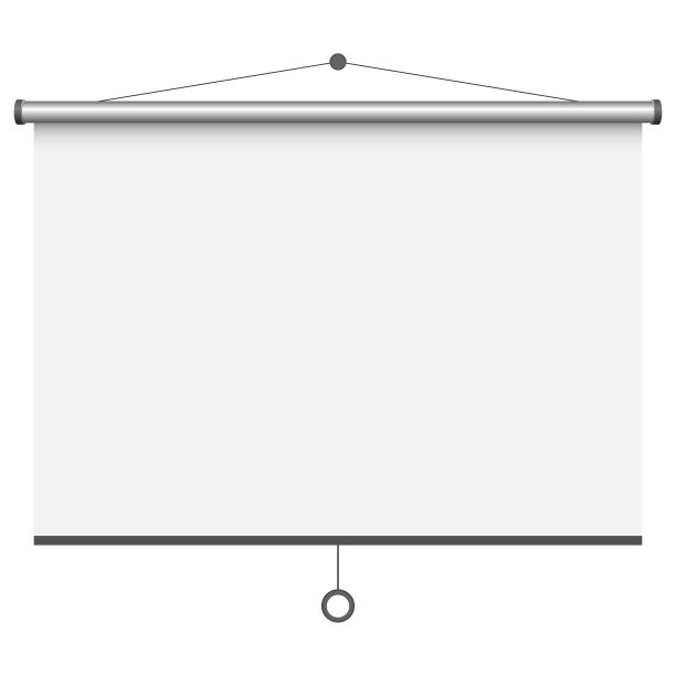 空投影屏幕矢量设计插图孤立在白色背景图片下载