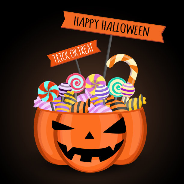 万圣节邀请卡片派对设计模板。图片下载