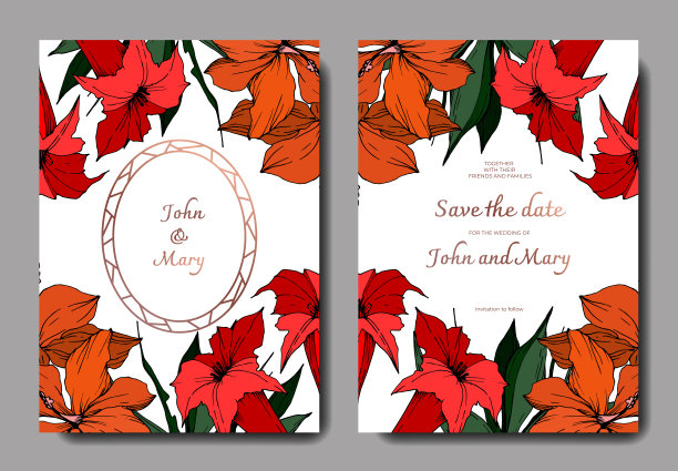 热带的花和叶。黑白篆刻水墨艺术。婚礼背景卡装饰边框。图片下载