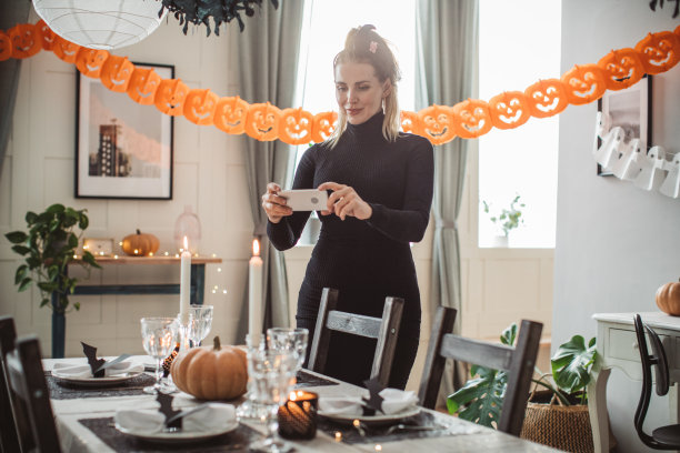 为万圣节午餐拍照图片下载