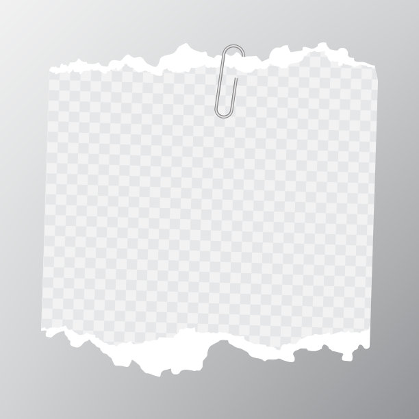 用来发短信或留言的空白纸。撕纸边。矢量图图片下载
